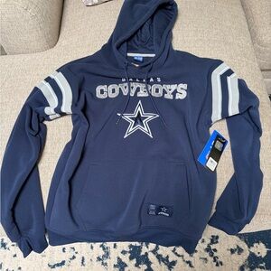 NFL Dallas Cowboys Navy and White Crewneck Sweatshirt
